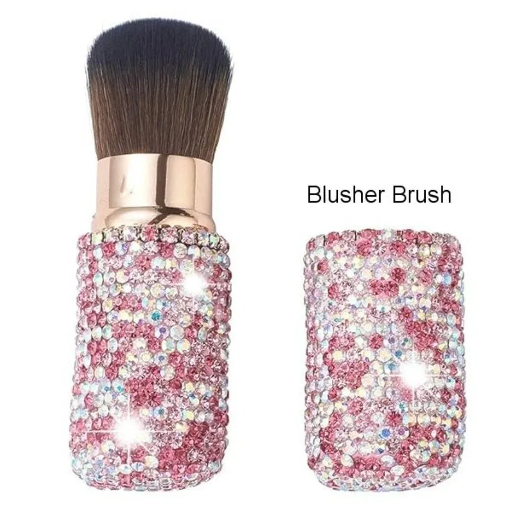 NEW Sparkling Crystal Rhinestone Bling Pink Stocking Stuffers Makeup Bru… - Picture 9 of 17